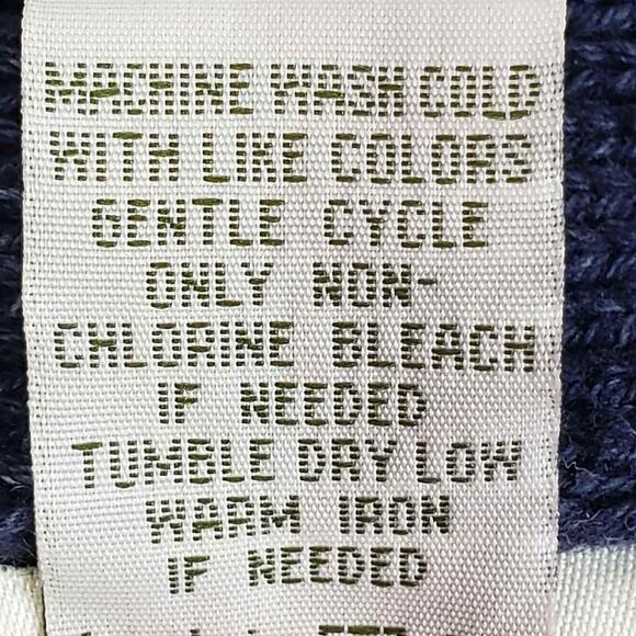 Orvis Cardigan Sweater Shawl Collar Toggle Button Chunky Knit Men's Large Blue - Picture 7 of 8